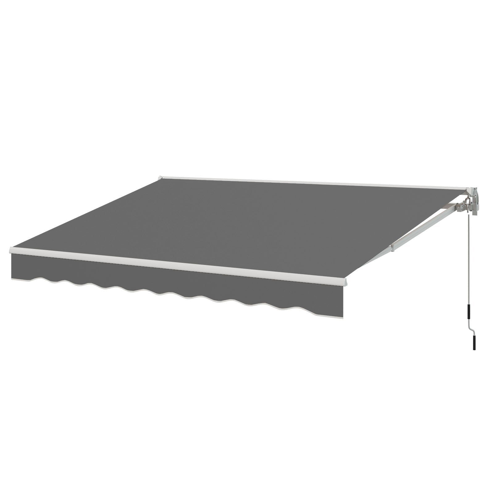 YODOLLA 13'×10' manual retractable awning, gray.